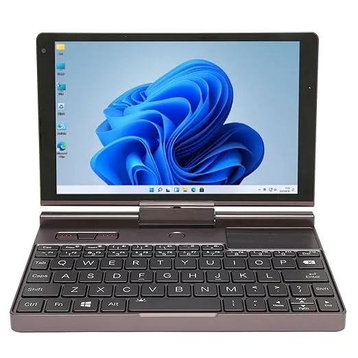 Mini Rotating Touchscreen Laptop with Portable Keyboard Design